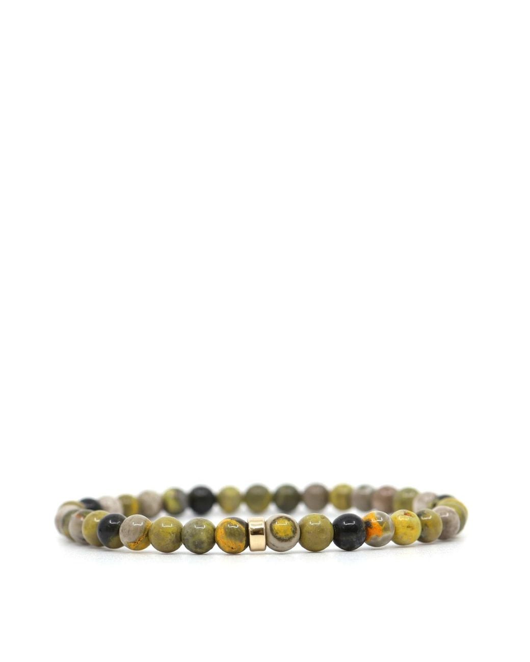 Shar Oke Green Bumble Bee Jasper Bracelet for men