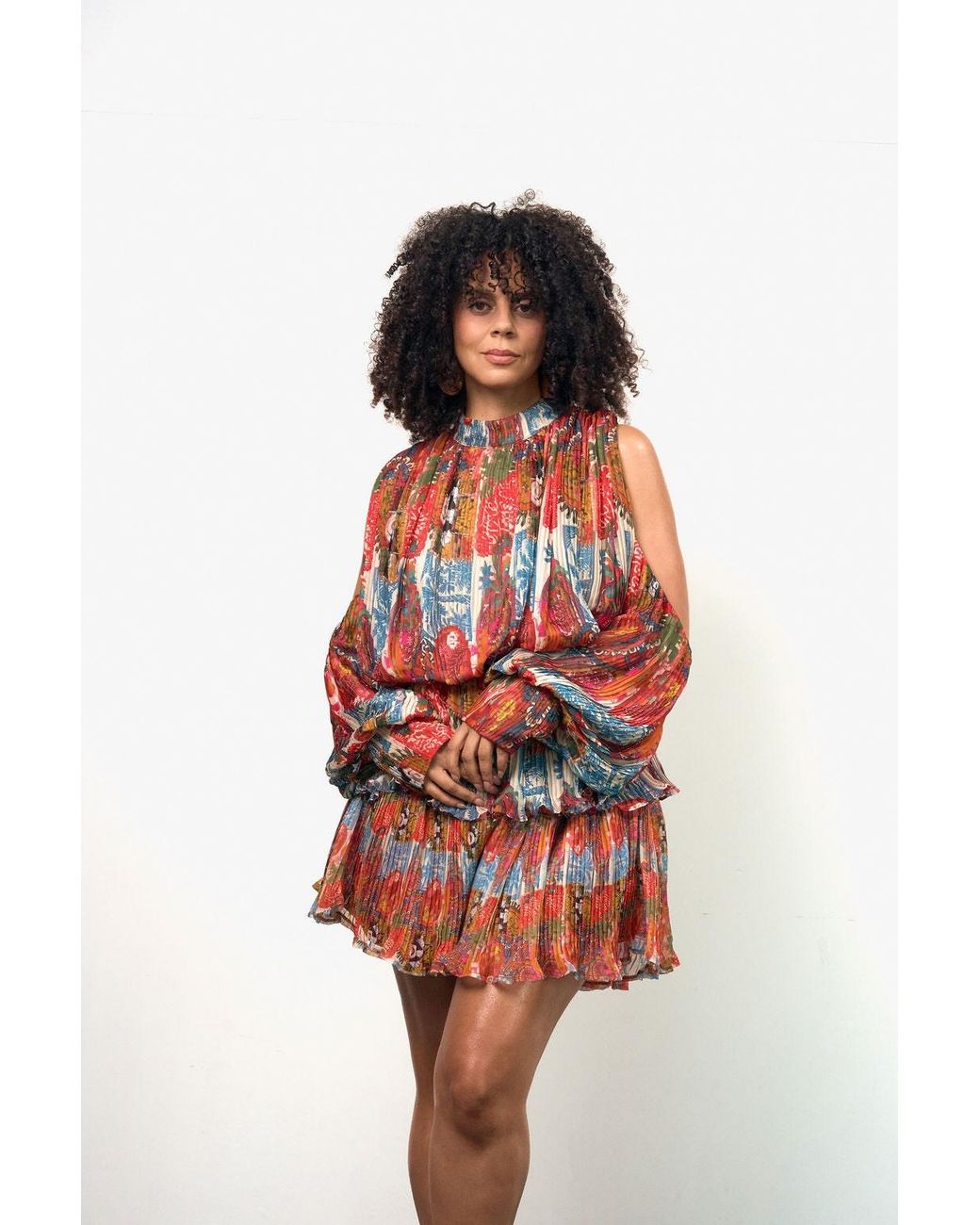 Mohala Grey Red Nalu Blouse