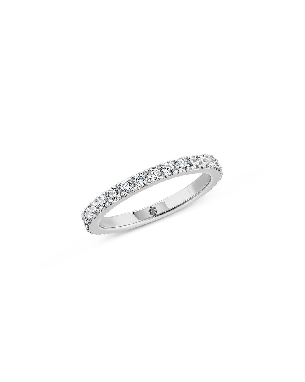 SALLY SKOUFIS White Complete Ring With Made Cz Diamond Stimulant