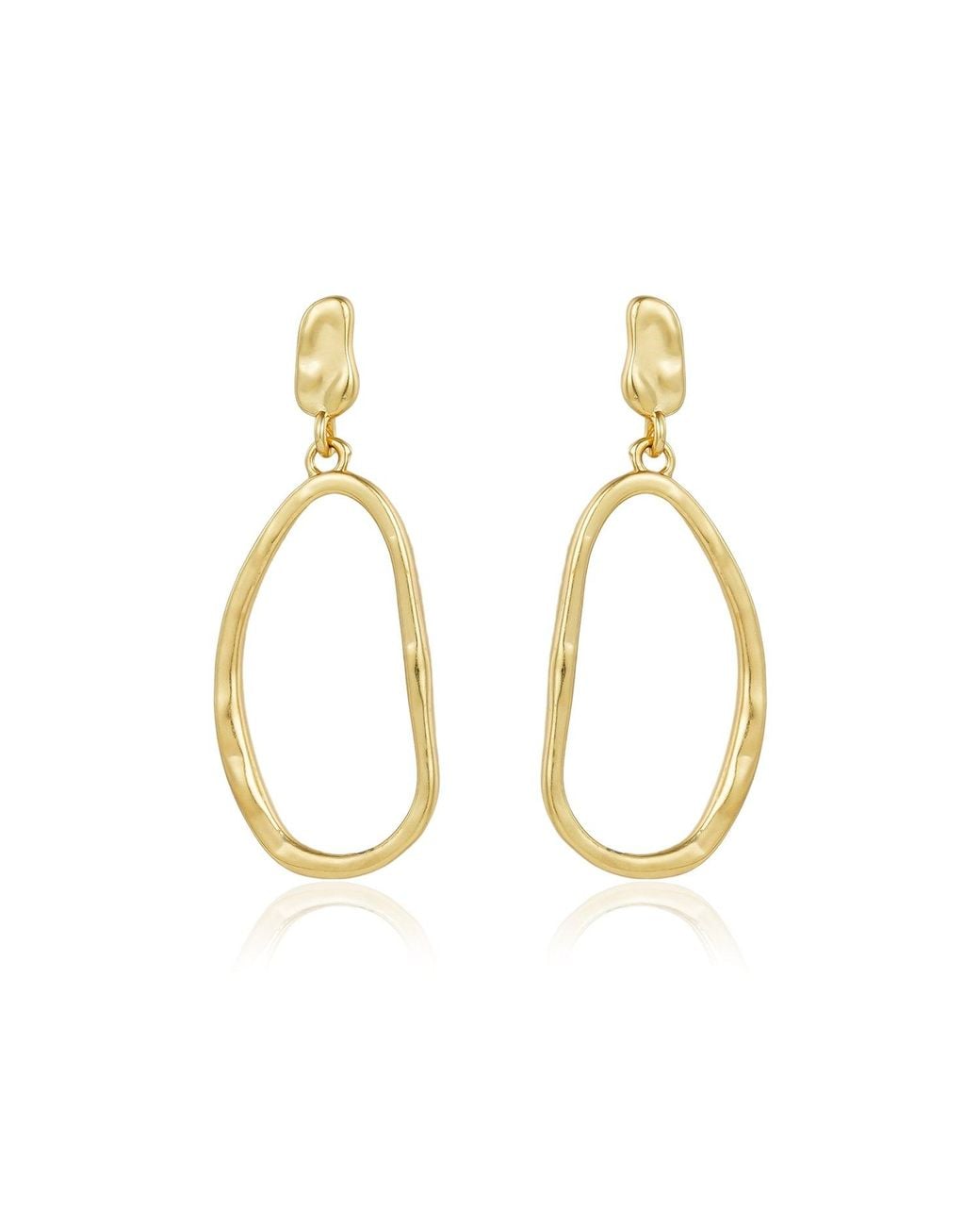 Rare Matters Jewelry Metallic Sculpted Hoops Earrings