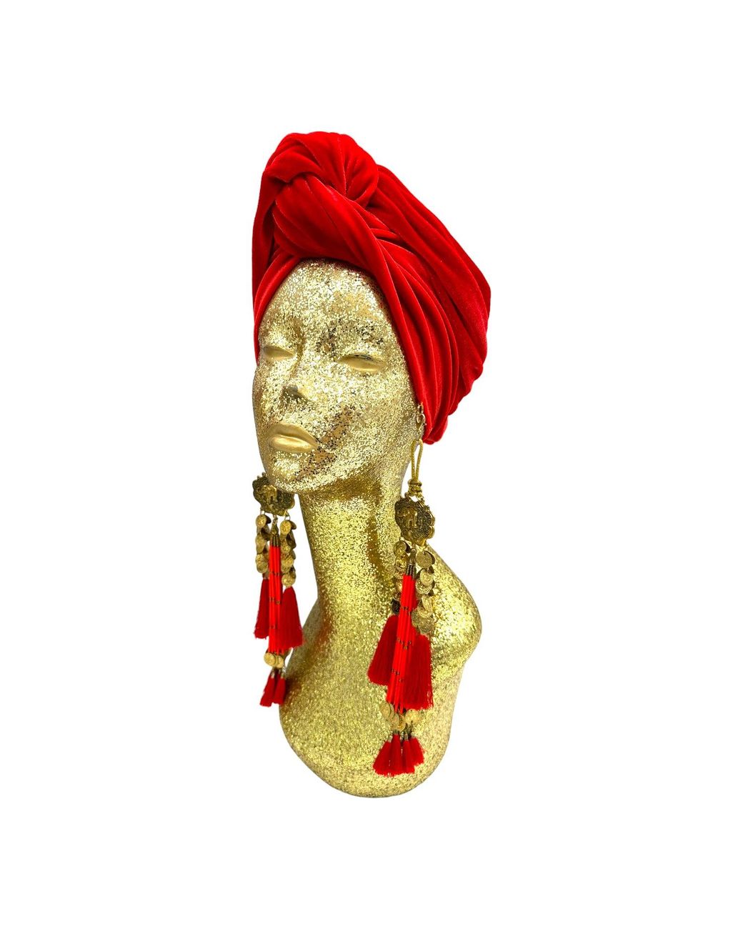 Julia Clancey Red Ruby Dream Velour Turban
