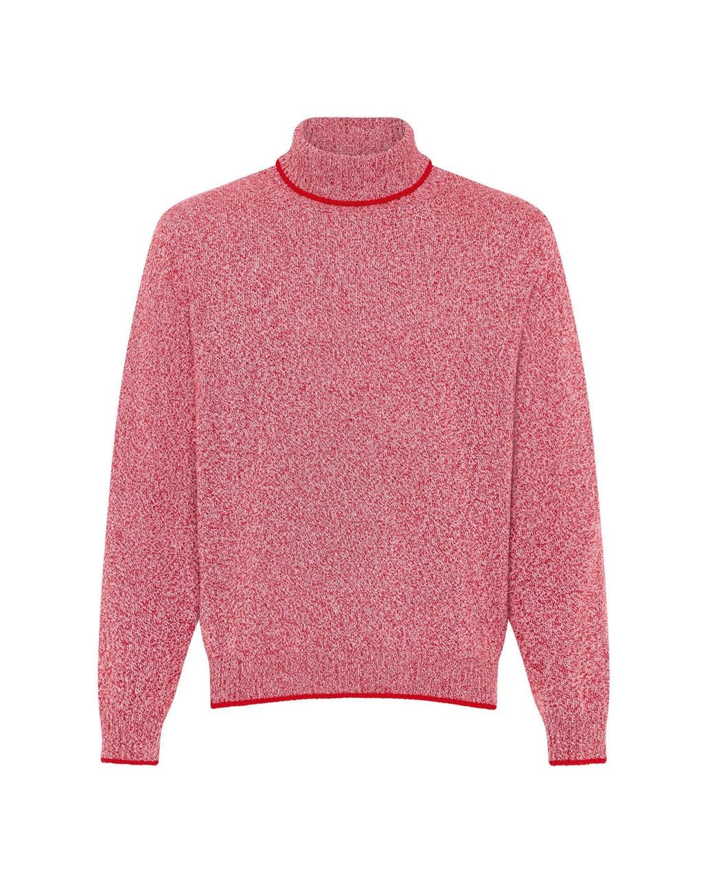 INGMARSON Pink Speckled Wool & Cashmere Rollneck for men