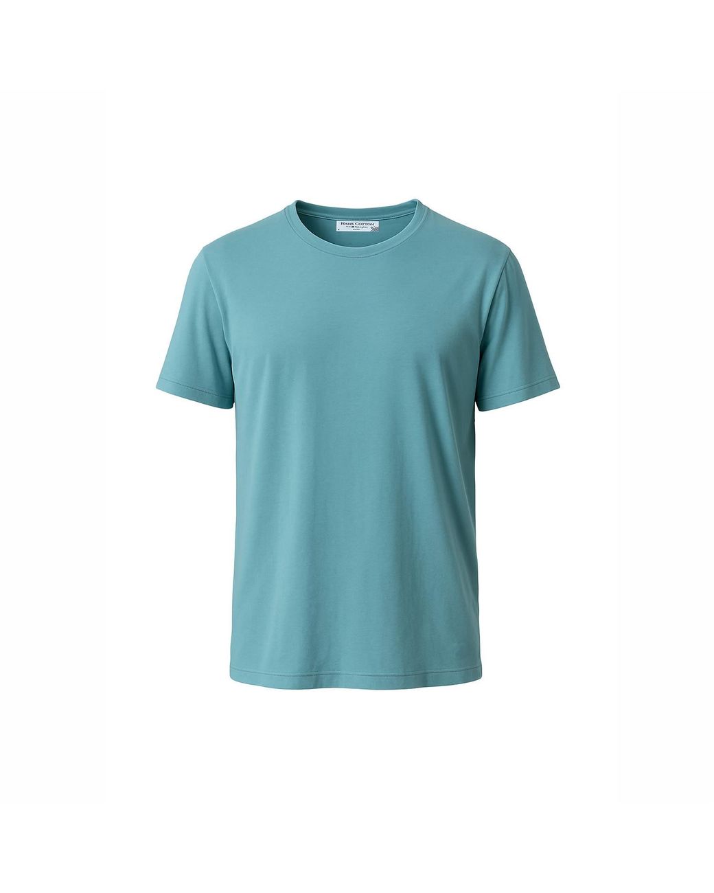 Haris Cotton Blue Basic Cotton T-Shirt Crystal for men