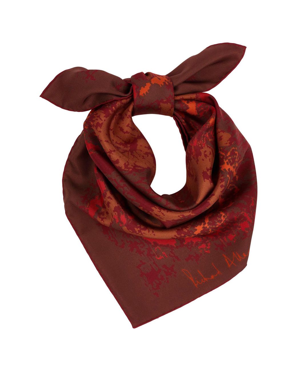 Richard Allan London Red Illusion Silk Scarf