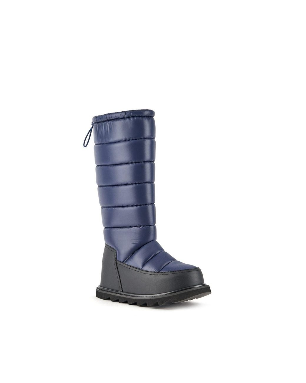 United Nude Blue Quilted Puffer Knee Boots