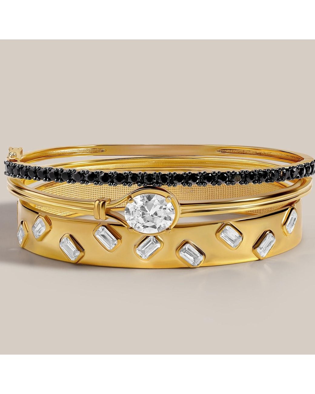 SHYMI Yellow Wide Emerald Bangle