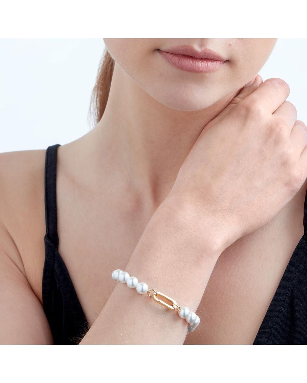 Emma Holland Jewellery Metallic Pearl & Clasp Bracelet