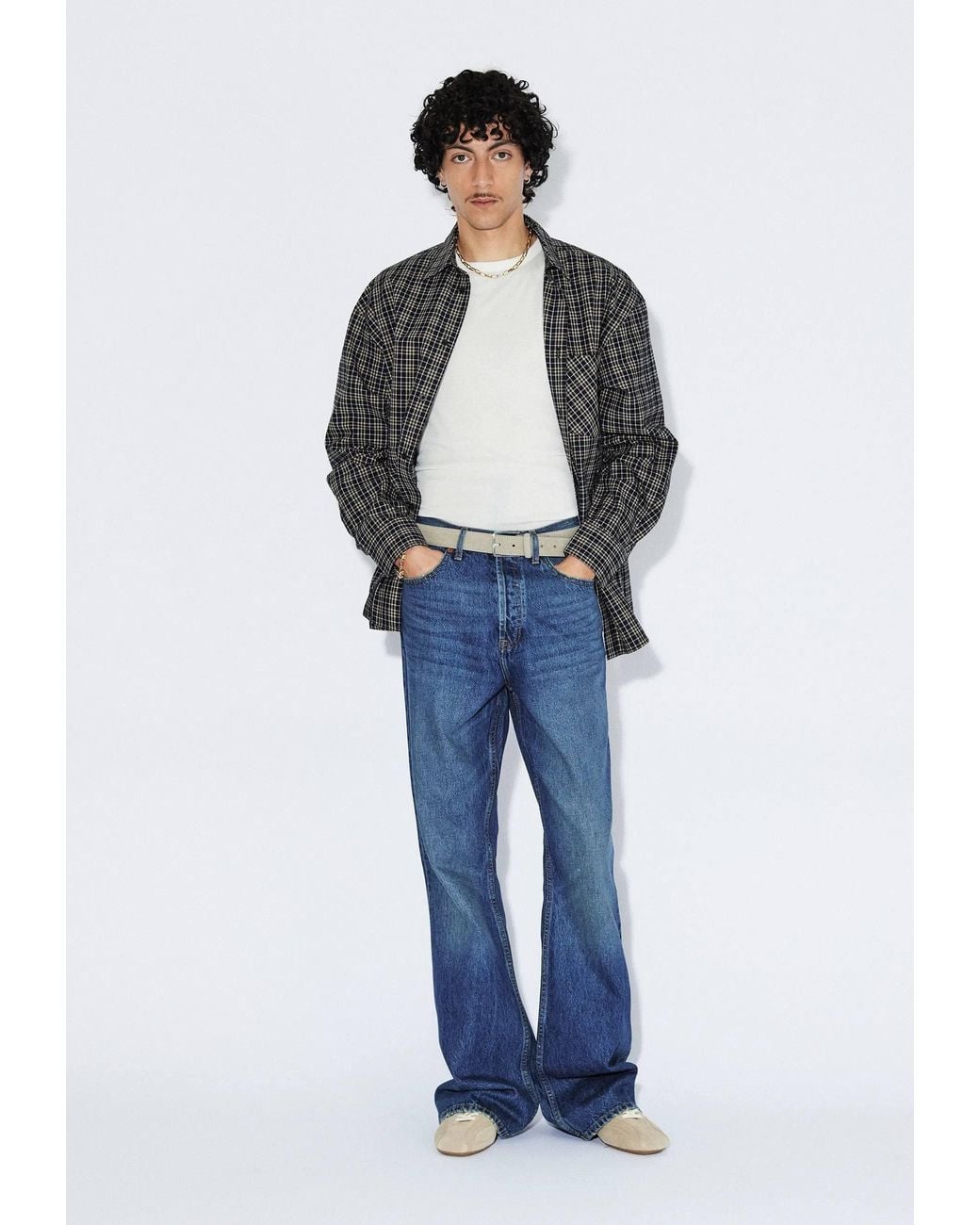 Dr. Denim Blue Rift Wide Bootcut for men