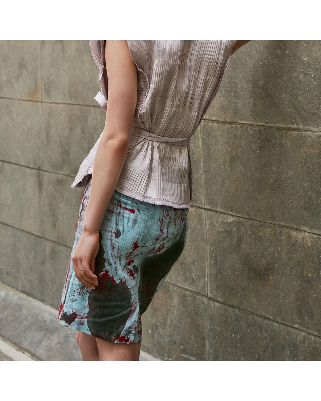 Miro Misljen Gray Pencil Skirt