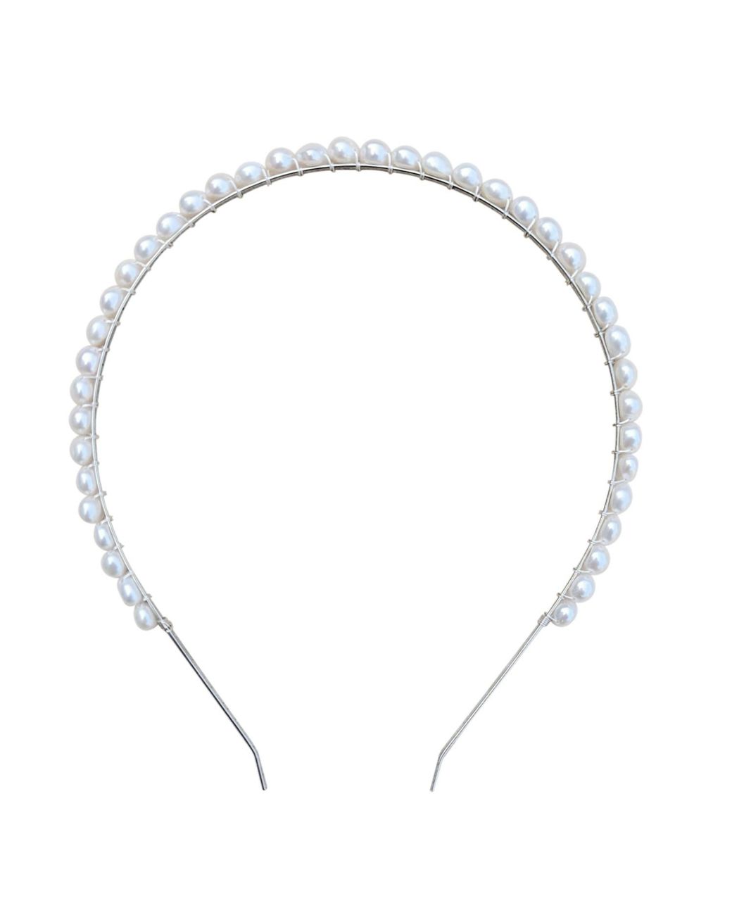 Kiri & Belle Metallic Cici Freshwater Pearl Metal Headband