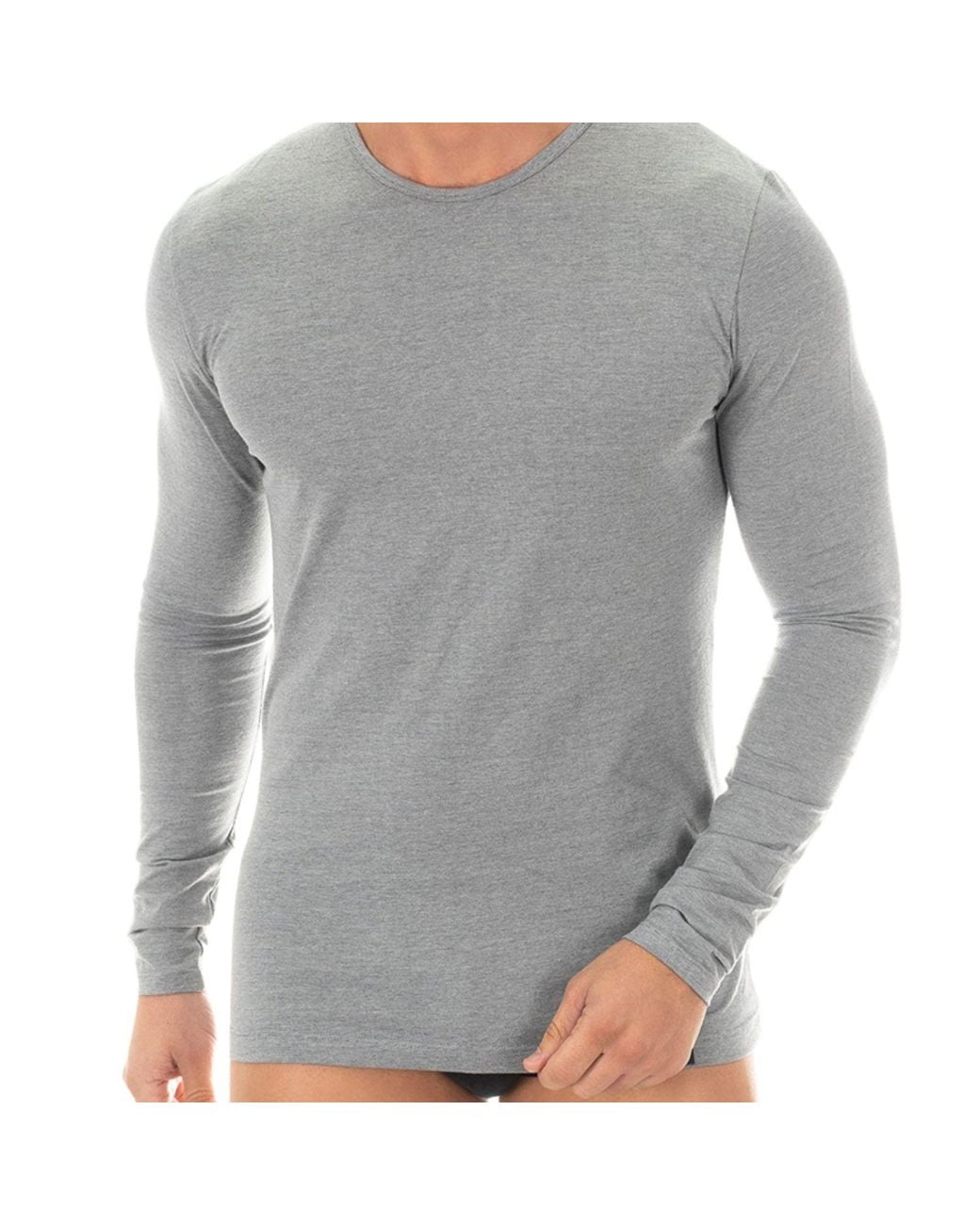 Zd - Zero Defects Gray Long-Sleeve T-Shirt for men