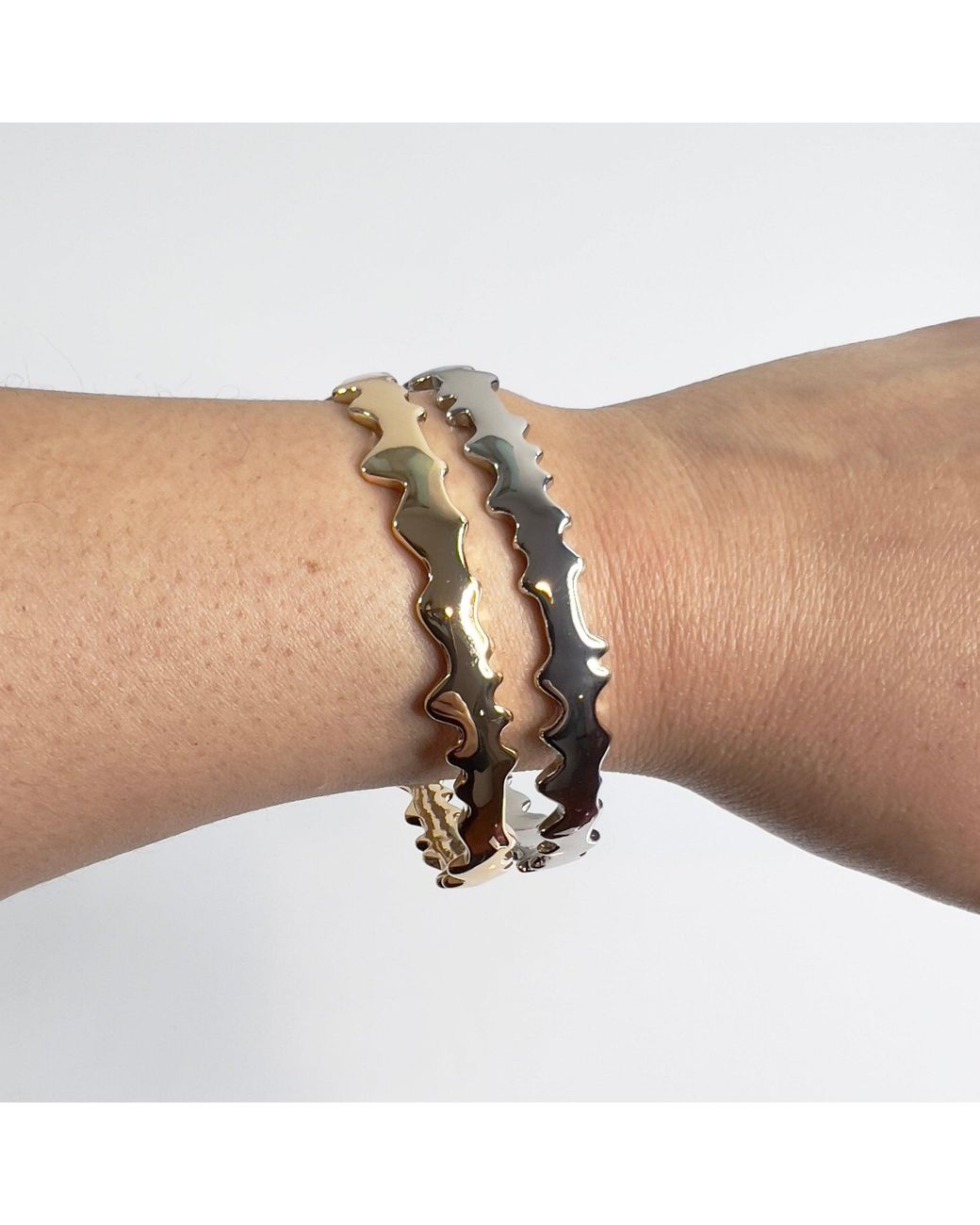 Jagged Halo Jewelry Metallic Yennefer Bangles