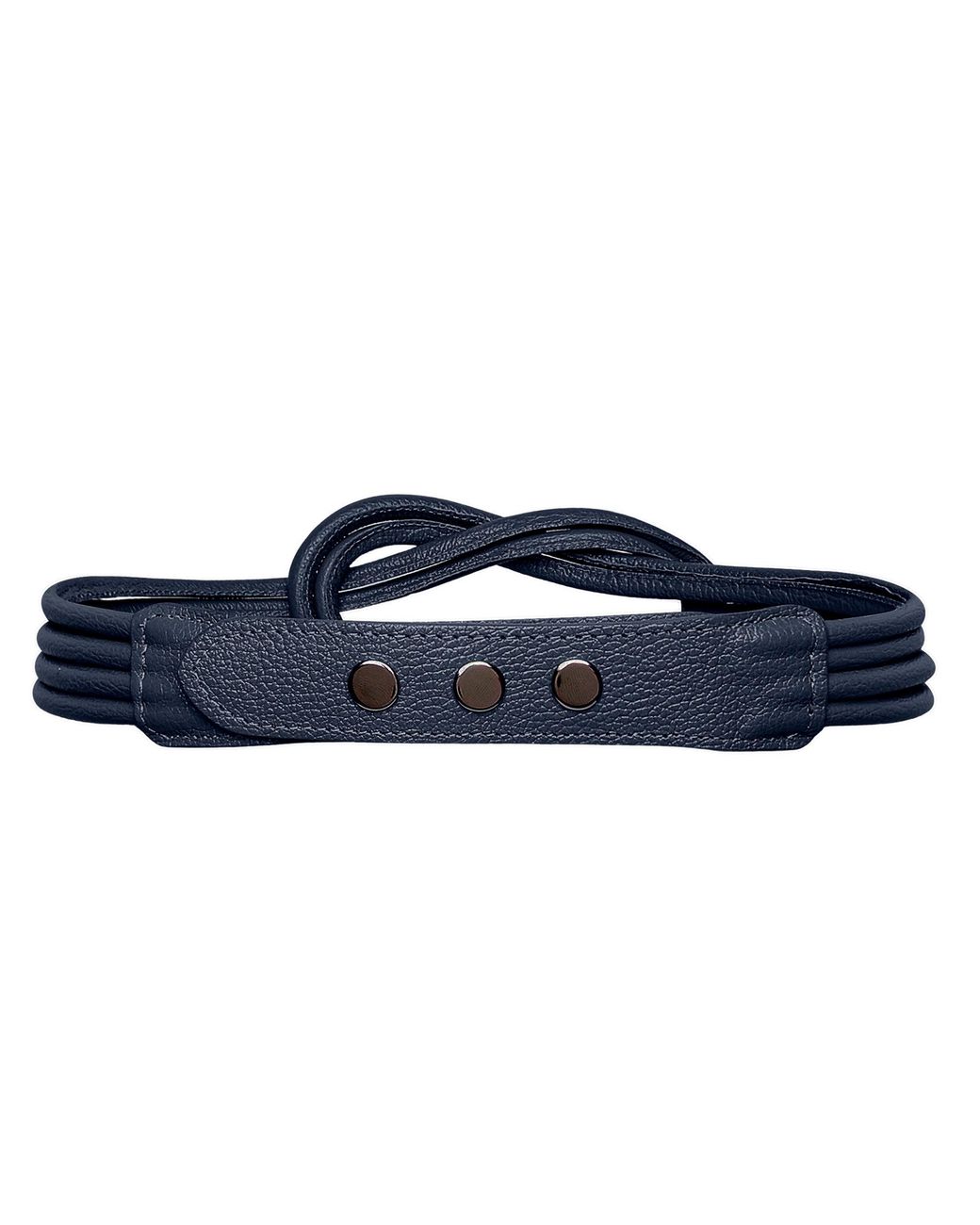 BeltBe Blue Knot Leather Belt