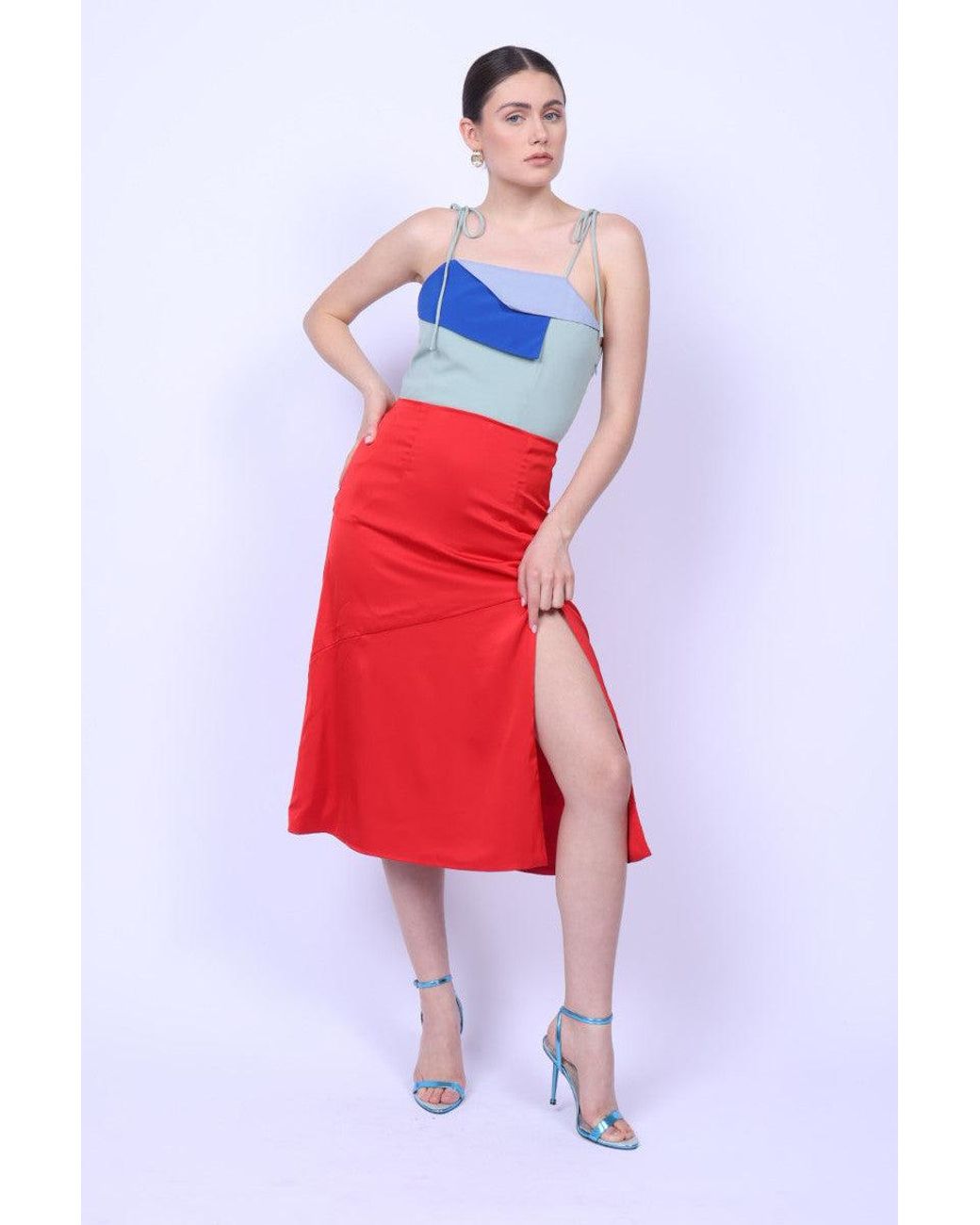 Mary Dickow Red Alma Skirt