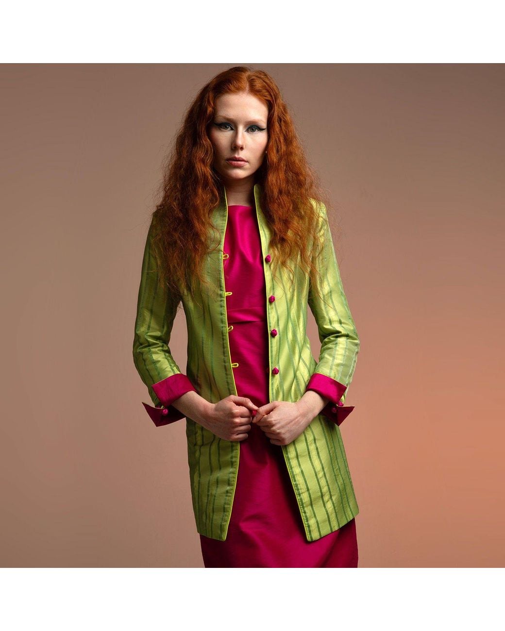 Beatrice von Tresckow Green Lime Wildrose Reversible Holden Jacket
