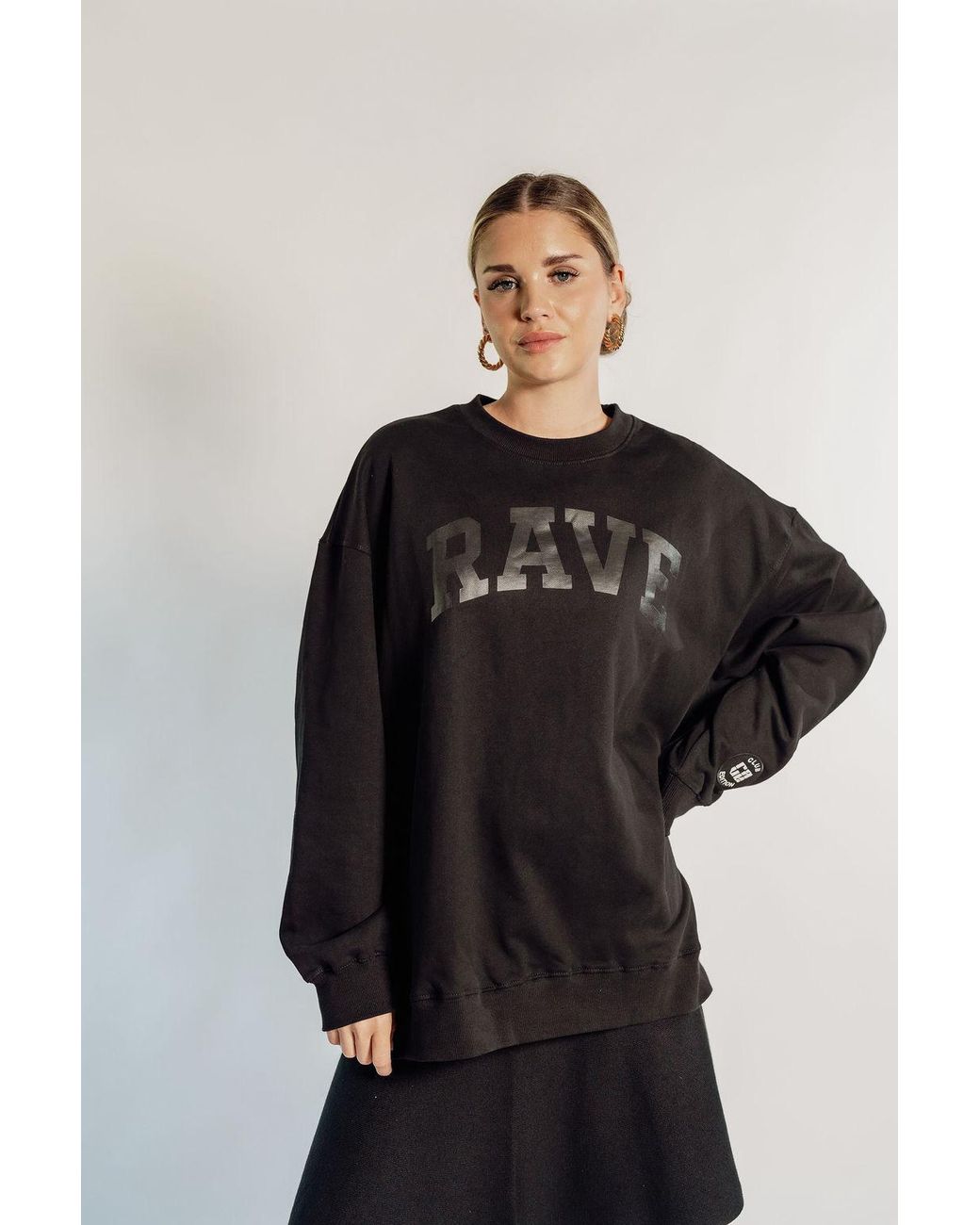 Rave on Trend Black Oversized Rave
