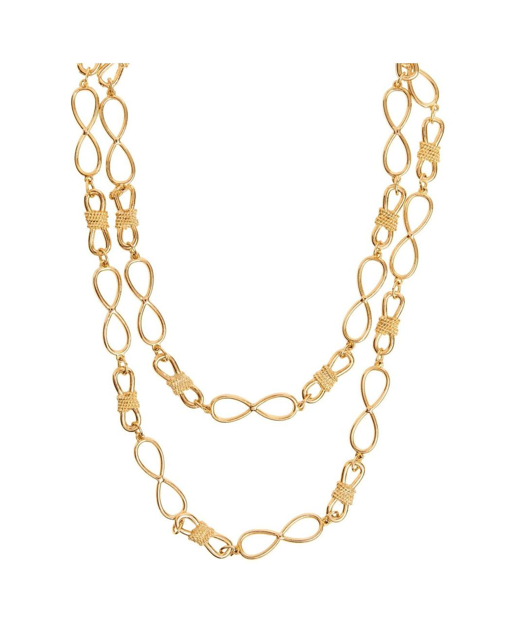 Caramel Vintage Jewellery Metallic Infinity Link Chain Necklace