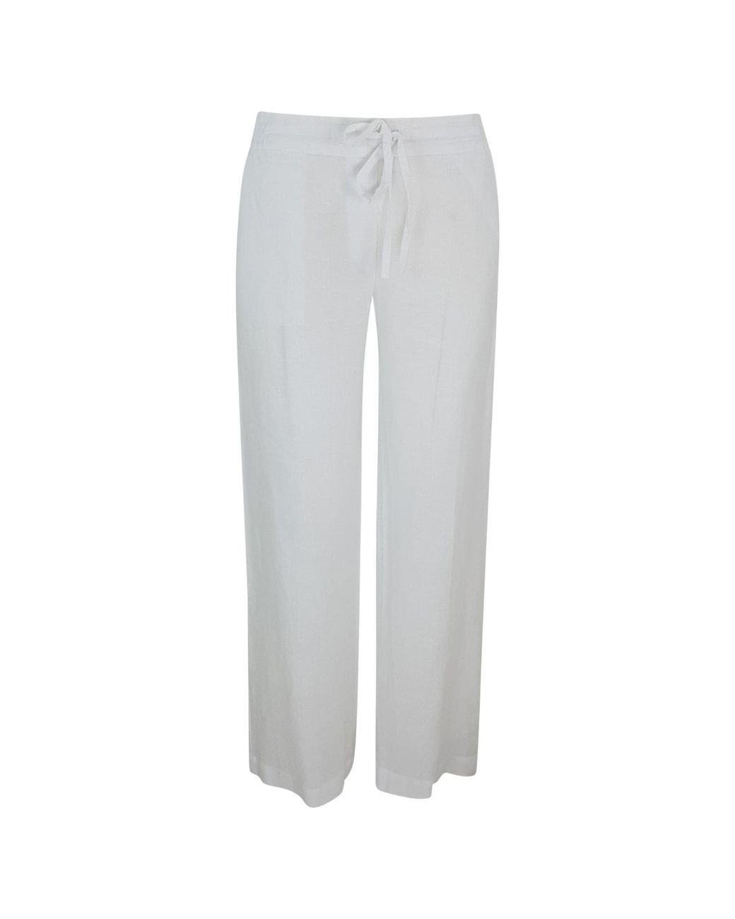 Haris Cotton Gray Linen Pants With Elastic Waistband And Back Pockets for men
