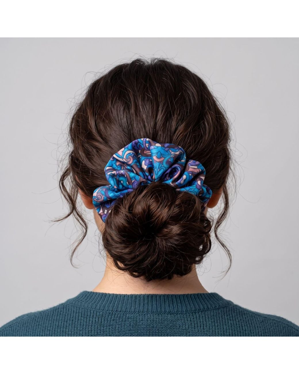 Janara Jones Green Snakes Print Hair Oversized Scrunchies Set