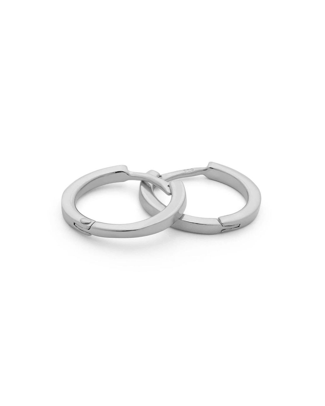 Nellou Jewellery Metallic Nell Hoop Earrings Sterling Medium-Large