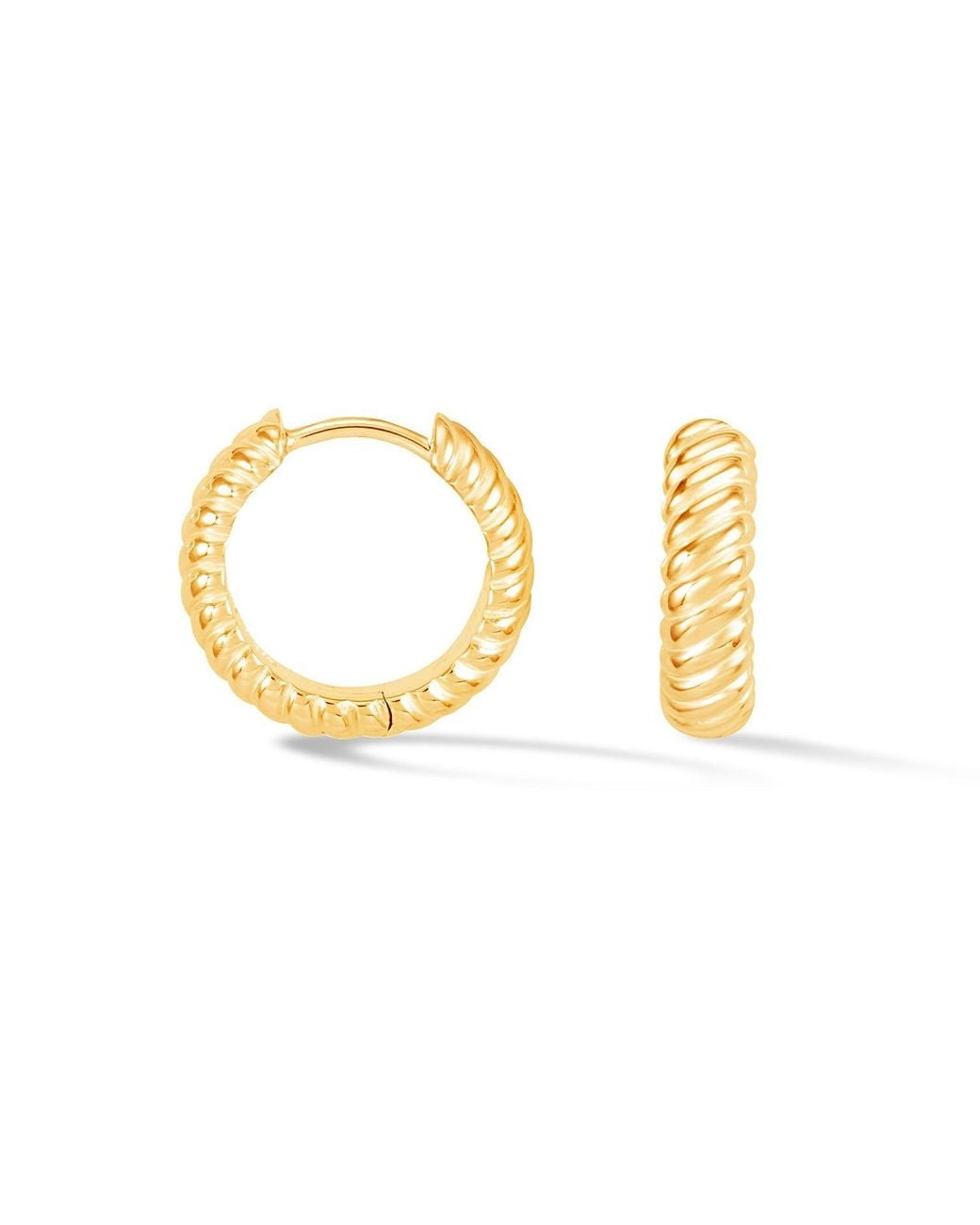 Dower & Hall Metallic Medium Twist Huggie Hoops