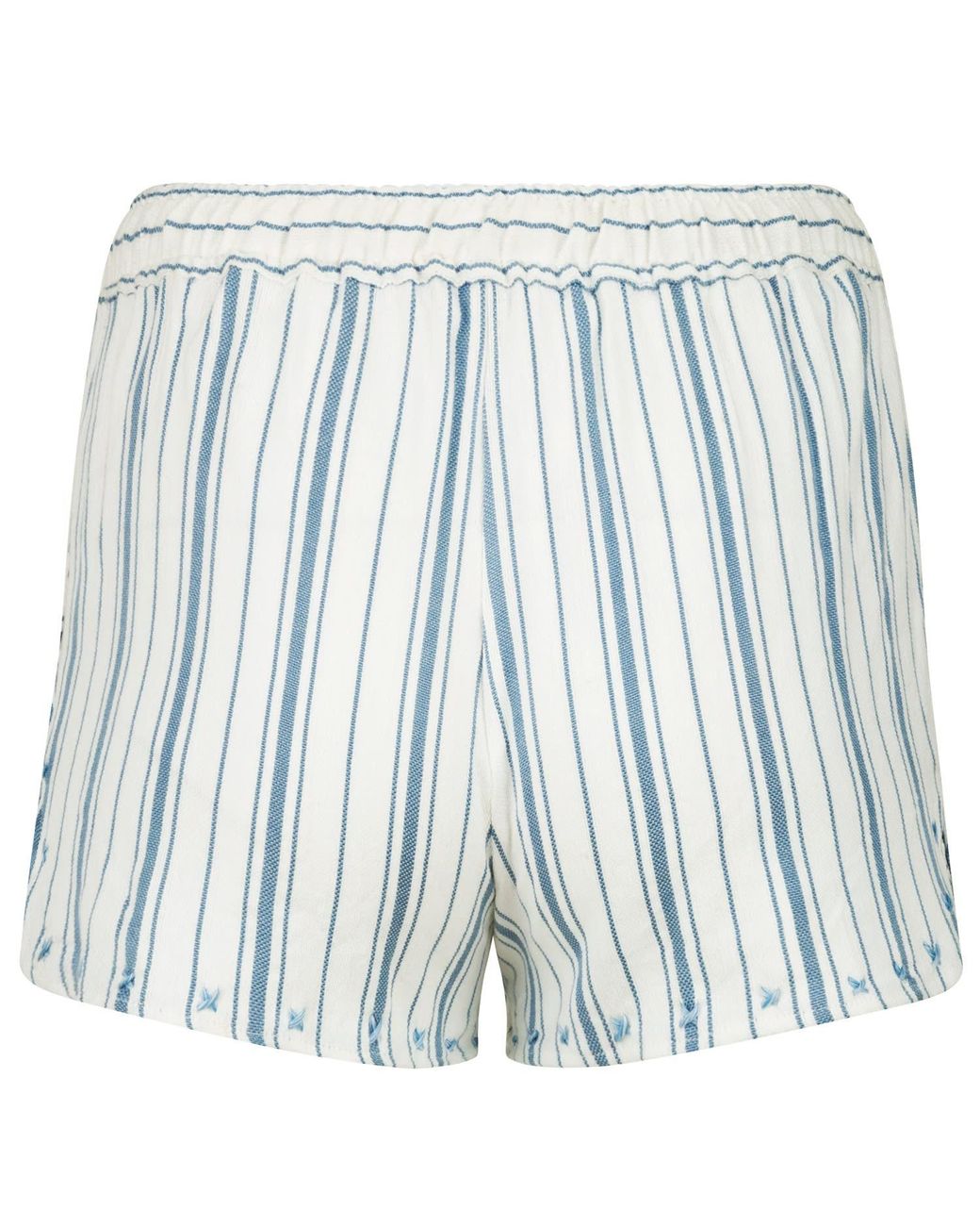 Boutique Kaotique Blue Handmade Moroccan Stripped Beach Shorts