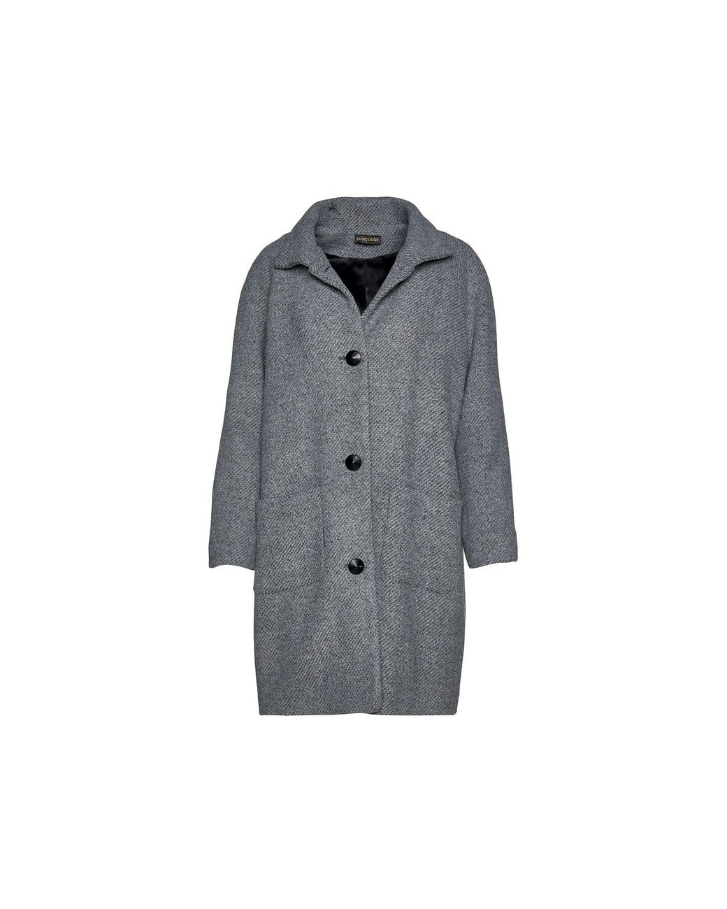 Conquista Gray Wool Blend Coat By Fashion