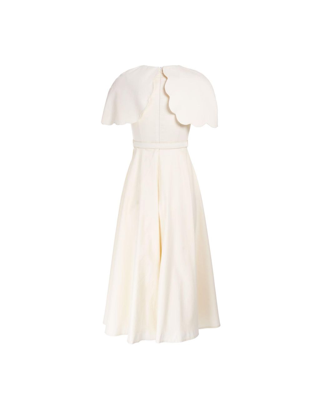Sofia Tsereteli White Satin Capelet Gown