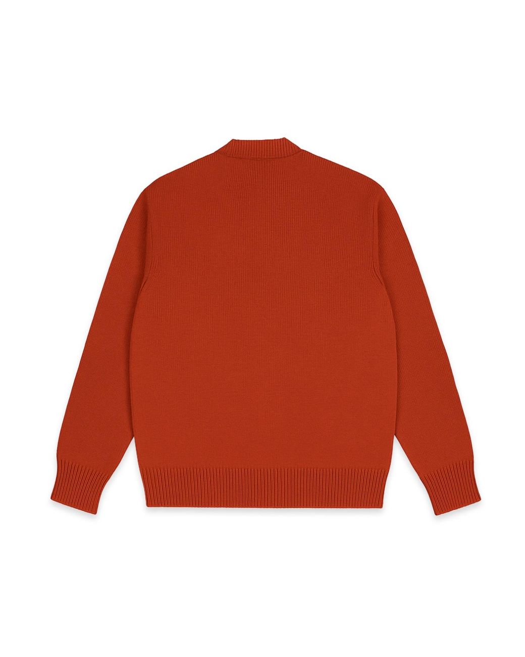 Éclectique Orange V Neck Cardigan for men