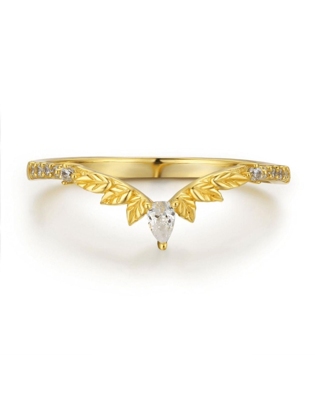 Azura Jewelry New York Yellow Woodland Stacking Band Vermeil