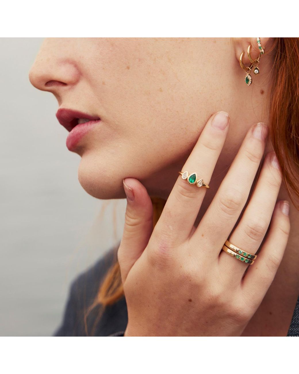 Jewelbird Metallic Diamond Disc Earring Charm