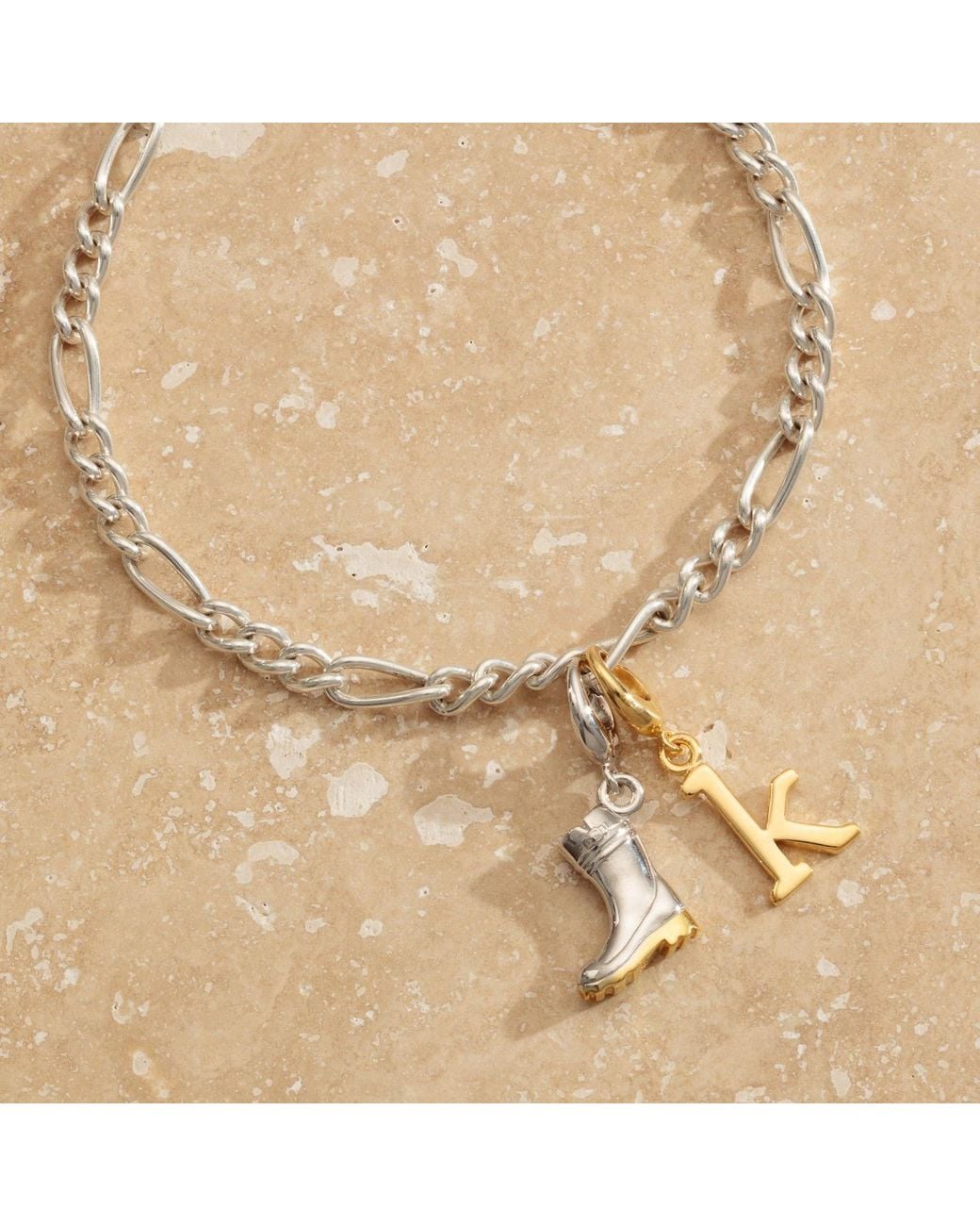 Lily Charmed Metallic Sterling Wellington Boot Charm Necklace