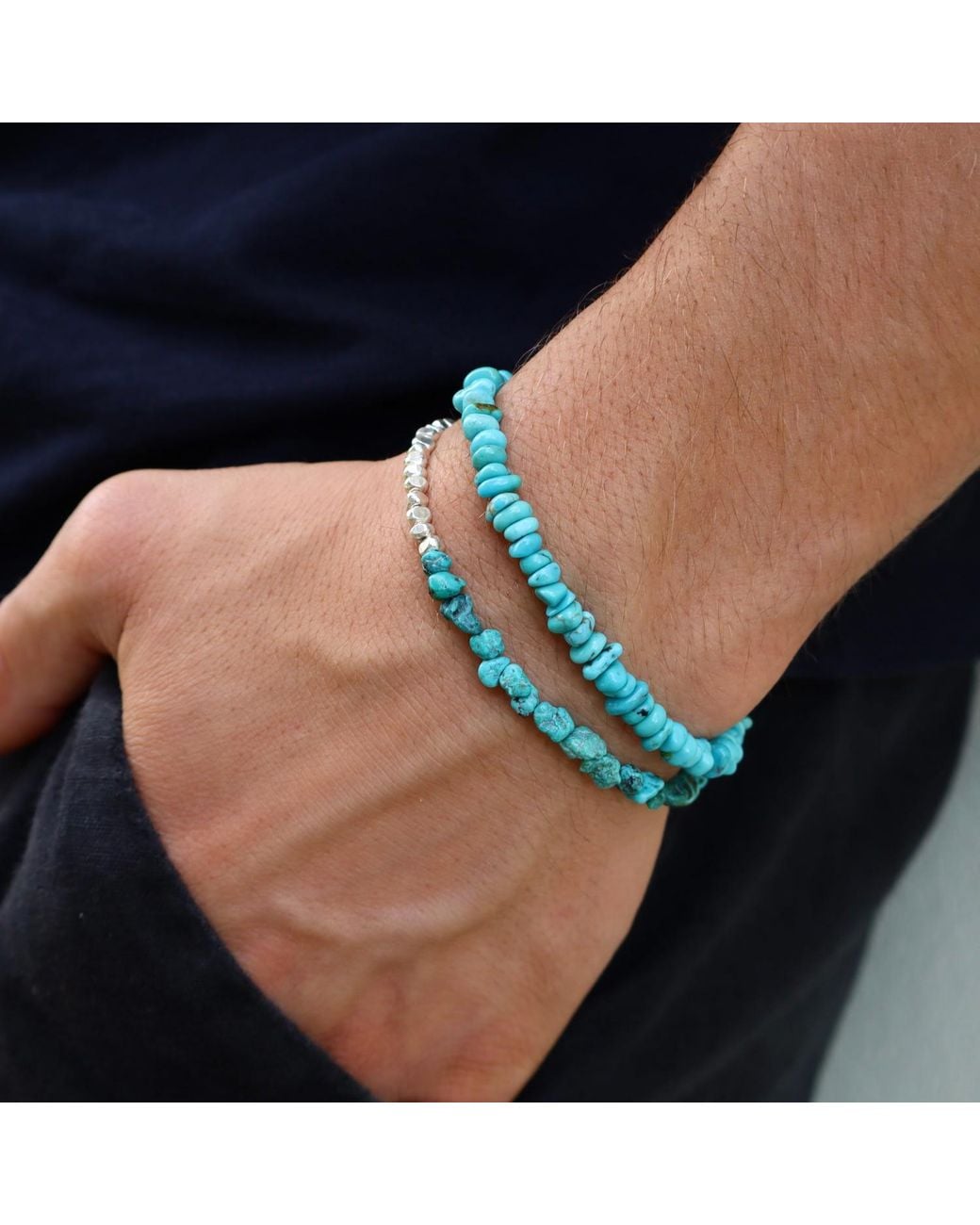Mineralgems•Studio Blue Arizona Bracelet for men