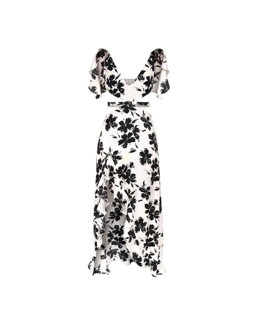 Anse Victorin White Angelina Silk Dress