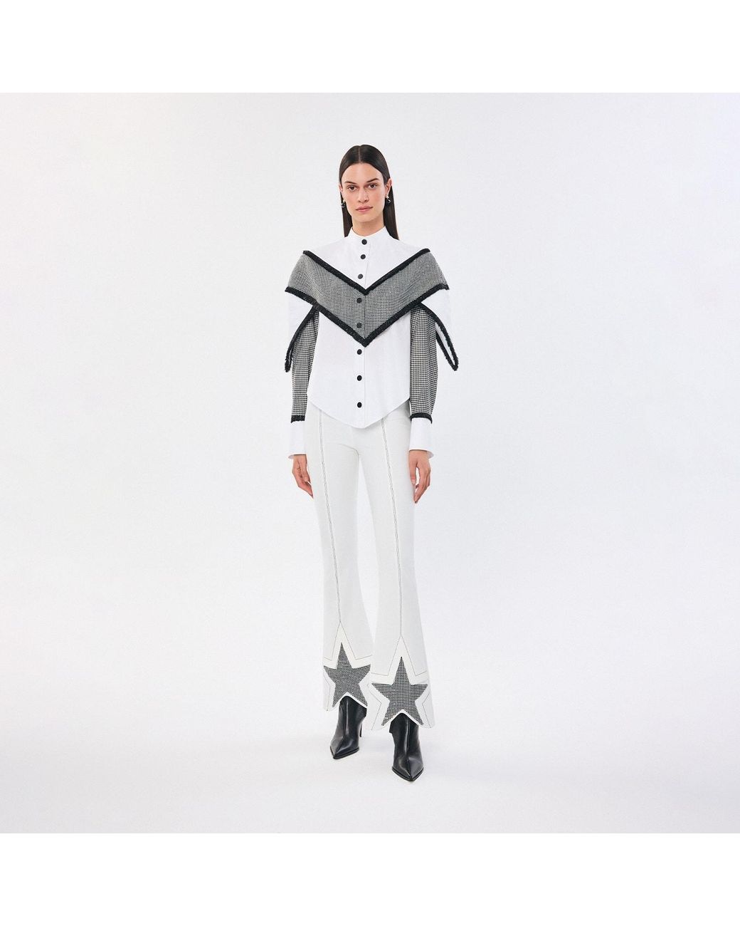 Saint Ones Black Eta Fringed Shirt
