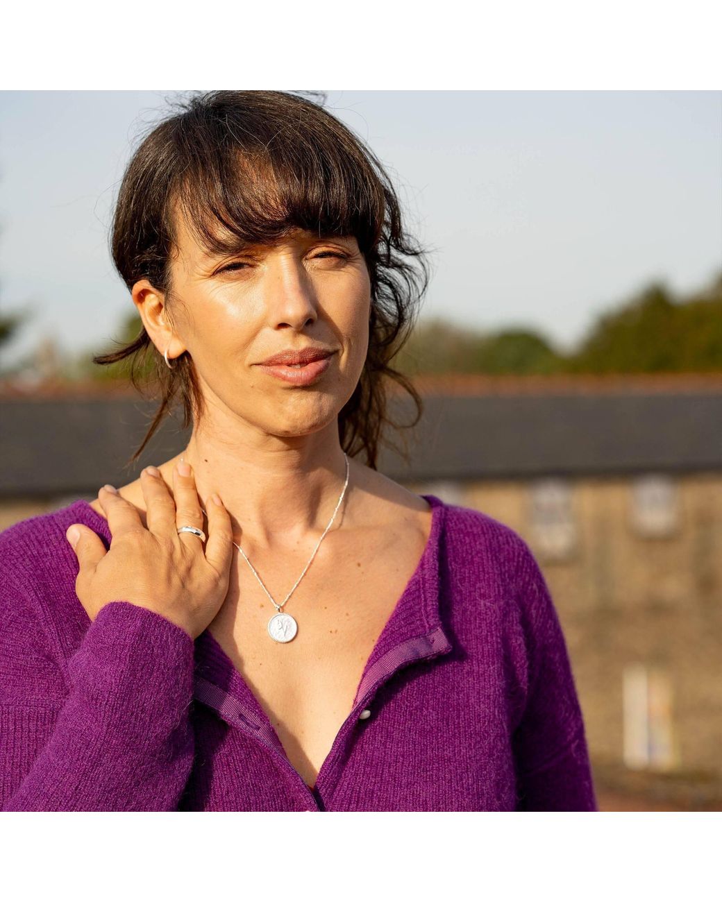 Claire Hill Designs Metallic Inspire Shorthand Coin Necklace