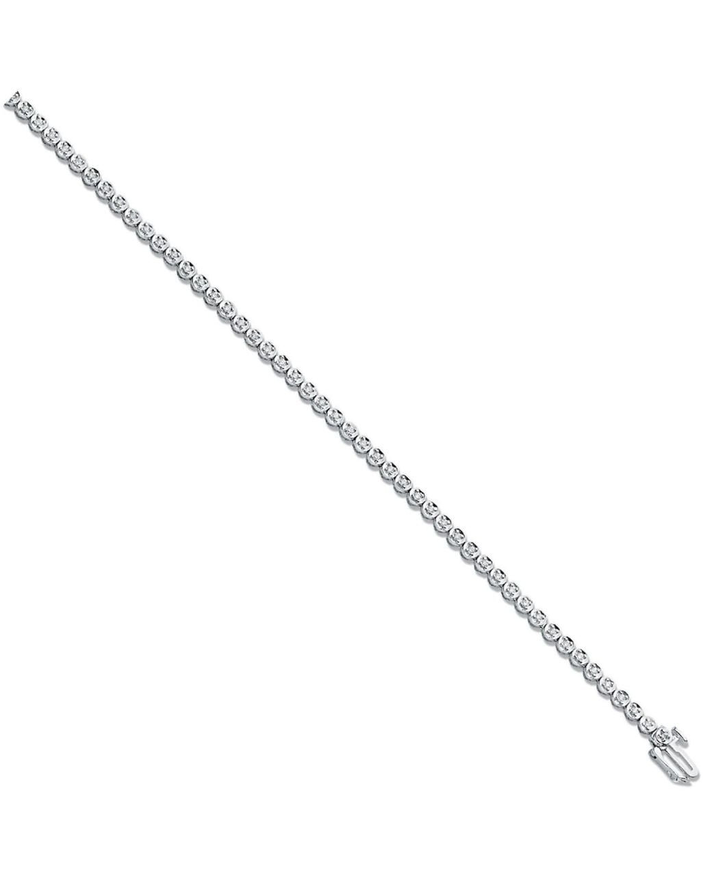 Augustine Jewels Metallic Delicate Diamond Tennis Bracelet