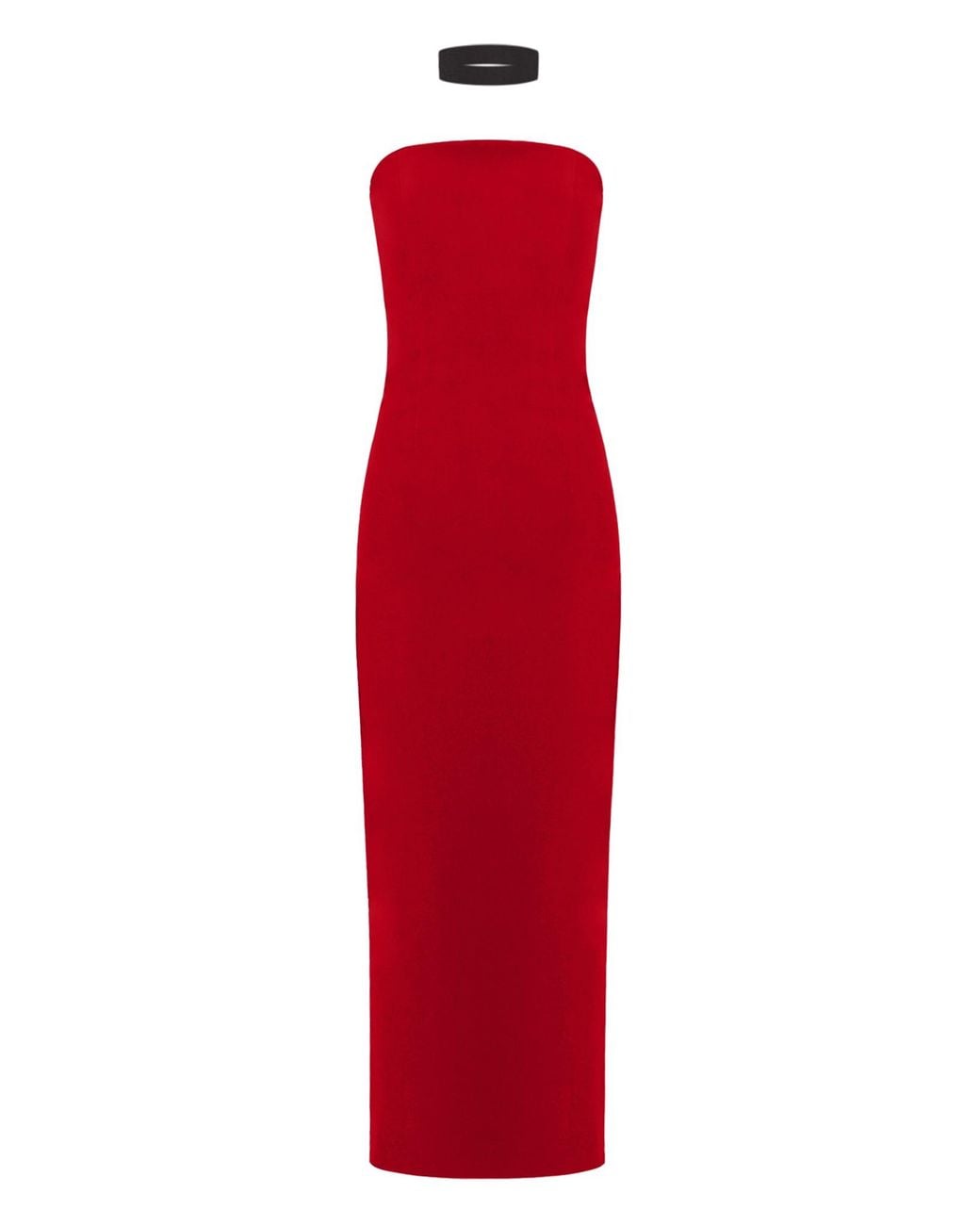 Tia Dorraine Red Kiss Me Fitted Bustier Midi Dress