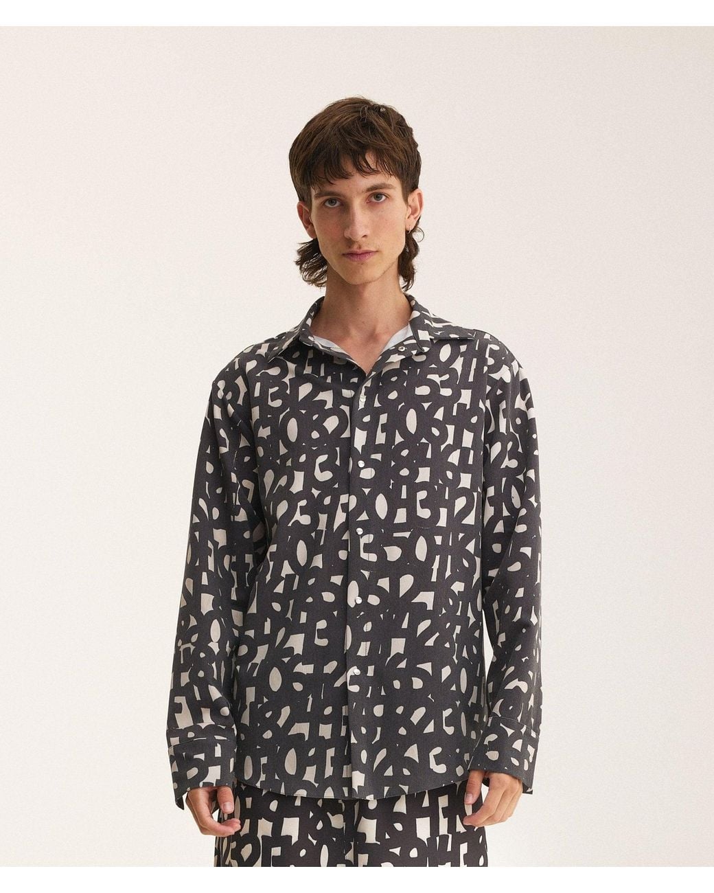 mysimplicated Multicolor Long Sleeve Shirt With Numbers Design for men