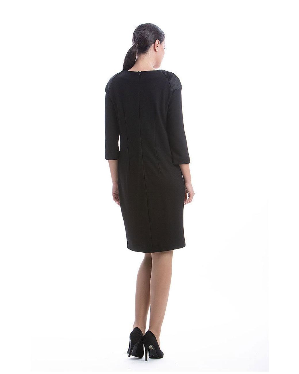 Long black outlet straight dress