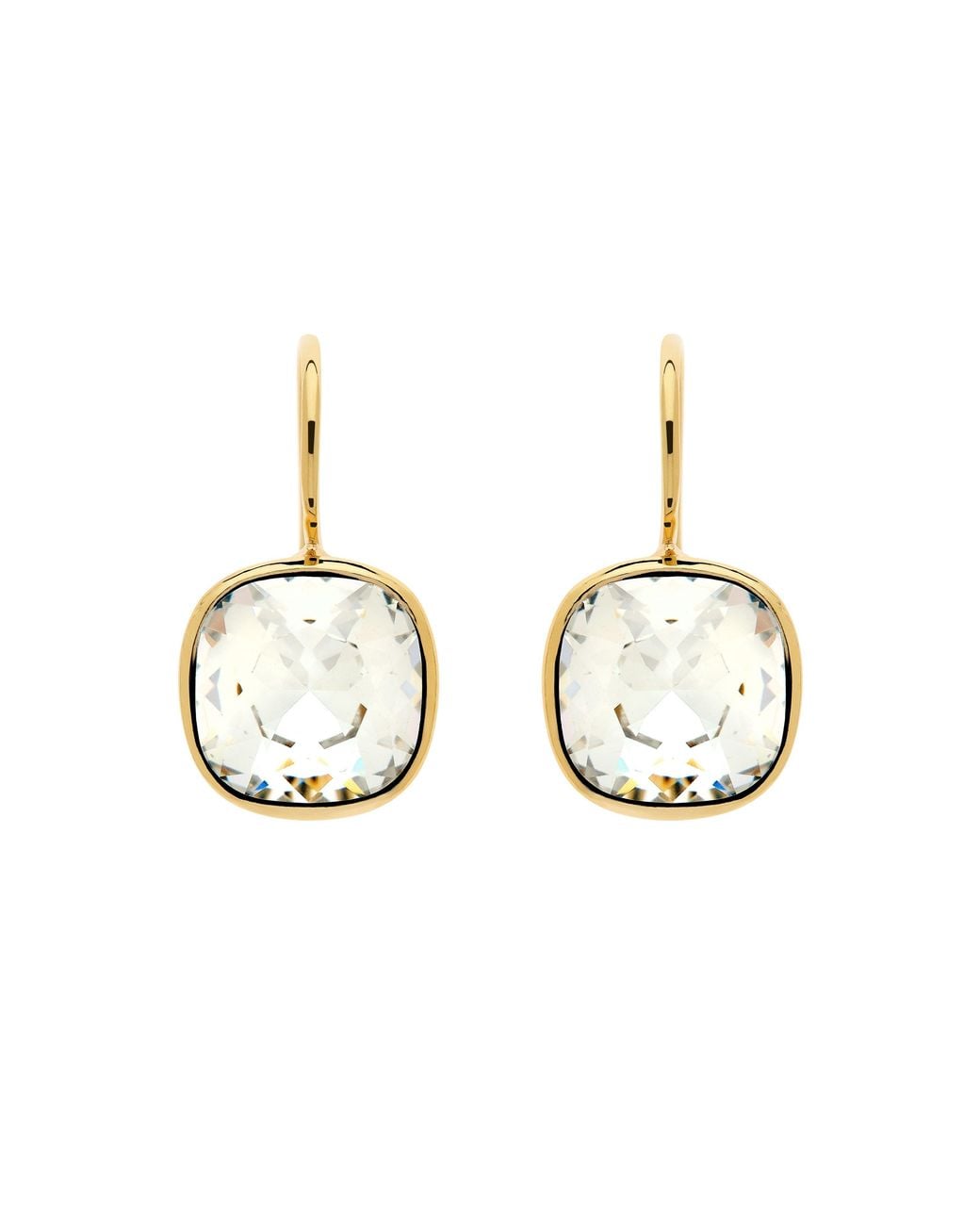 Emma Holland Jewellery Metallic Cushion Crystal Hook Earrings