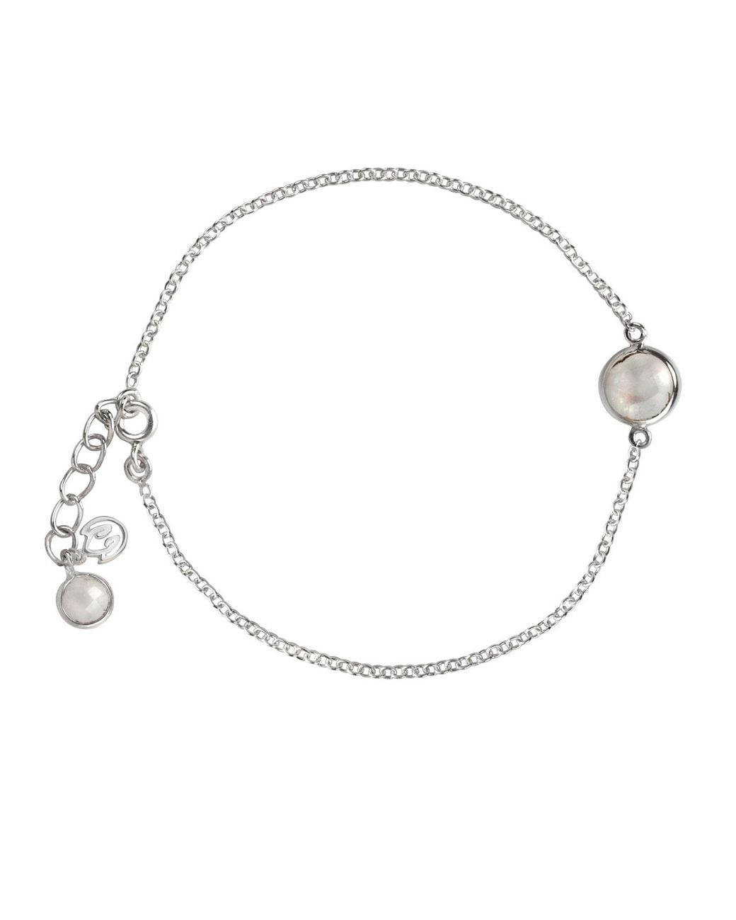 The Jewellery Store London Metallic Moonstone Chain Bracelet