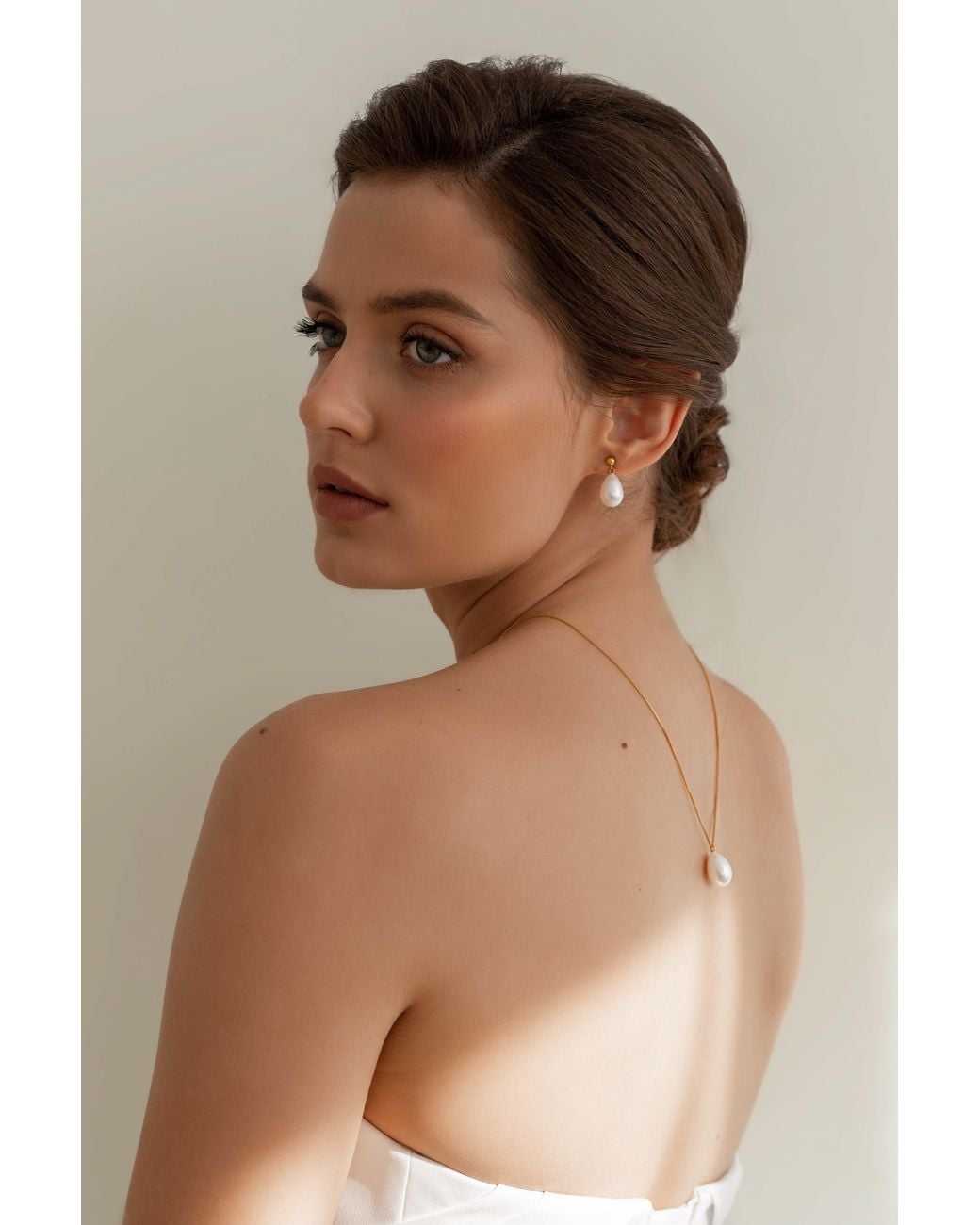 Katy Faye White Giulia Pearl Earrings