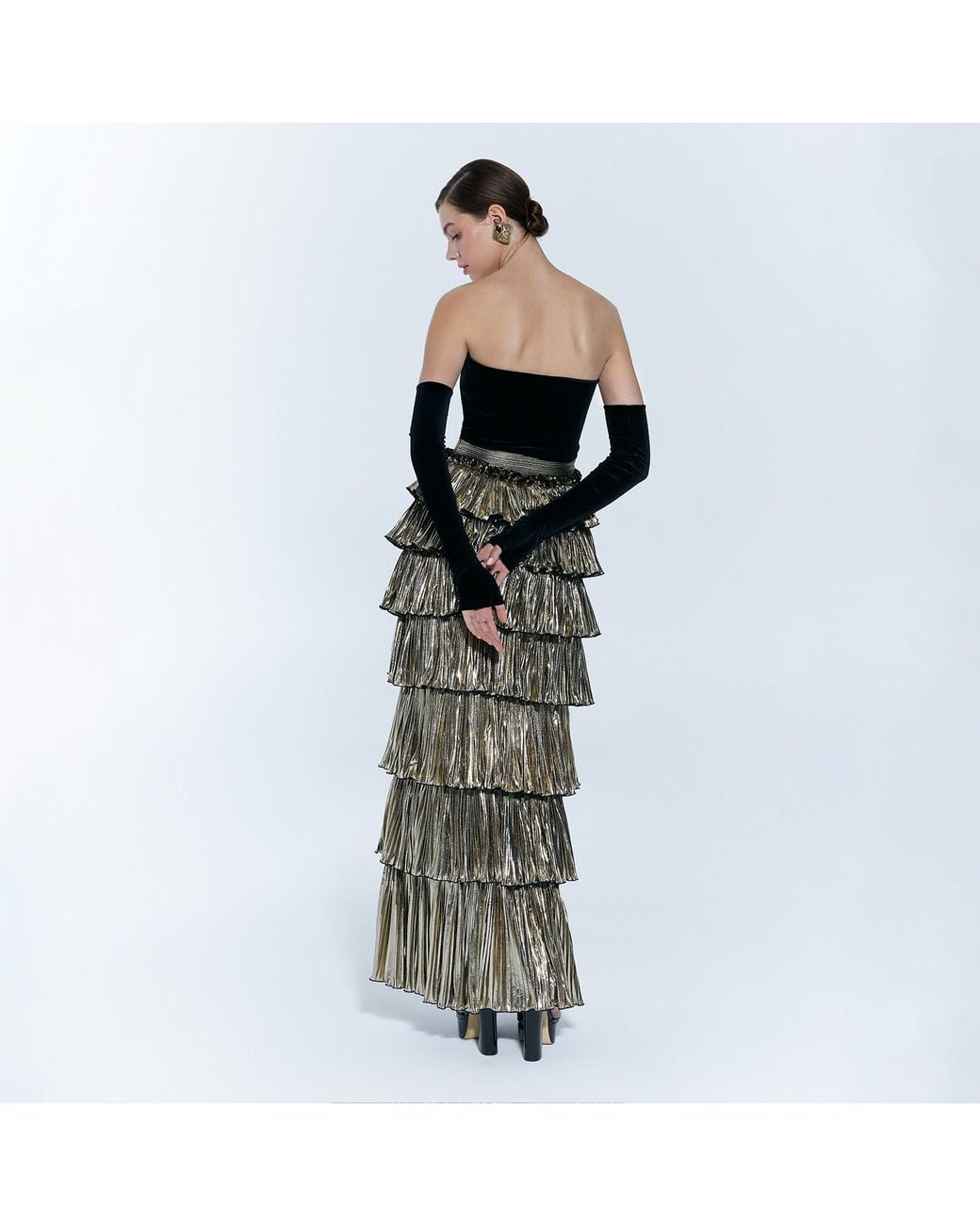 Nur Karaata Green Versailles Gown Long Dress