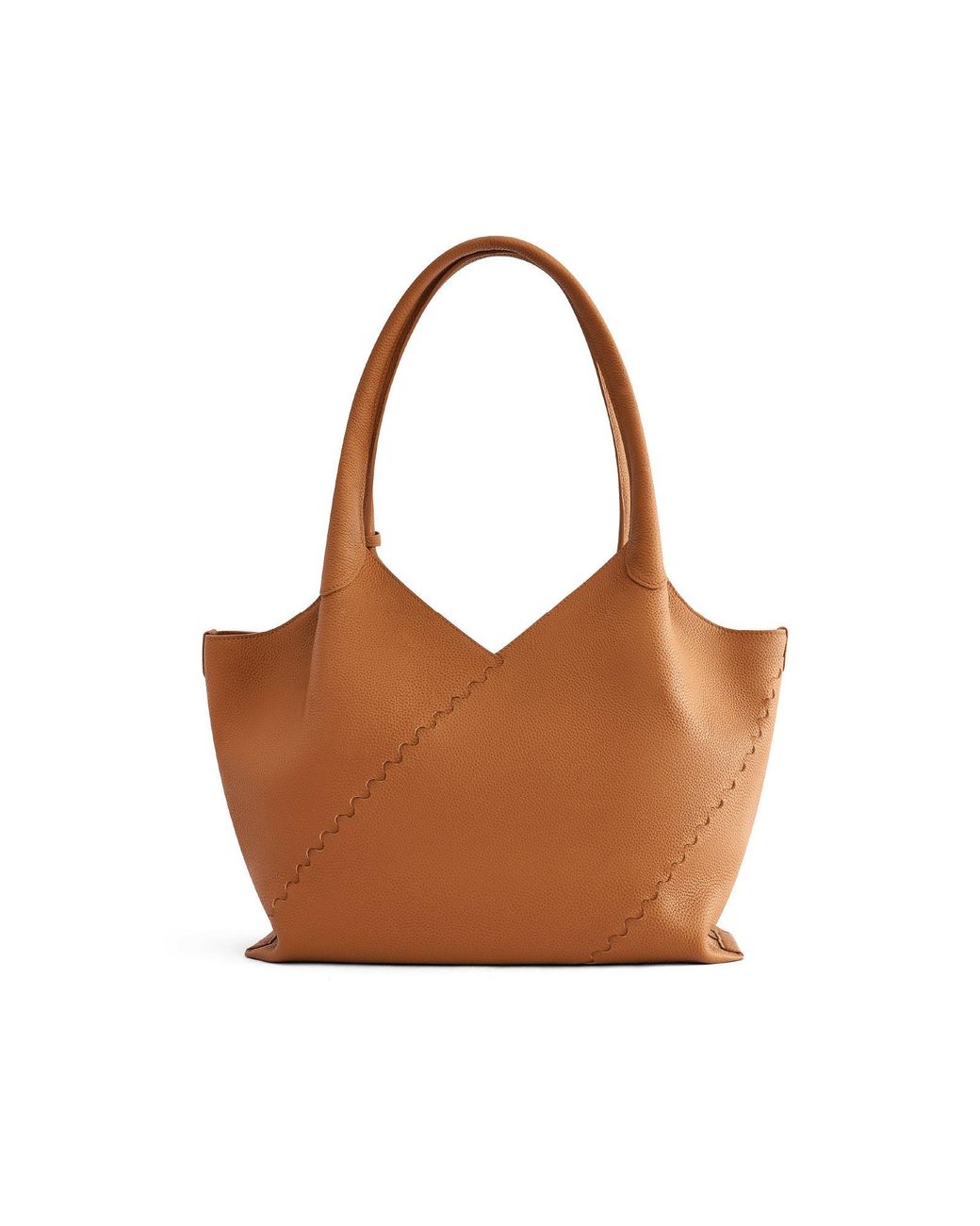 Orange Cube Brown Everyday Large Slouchy Tote