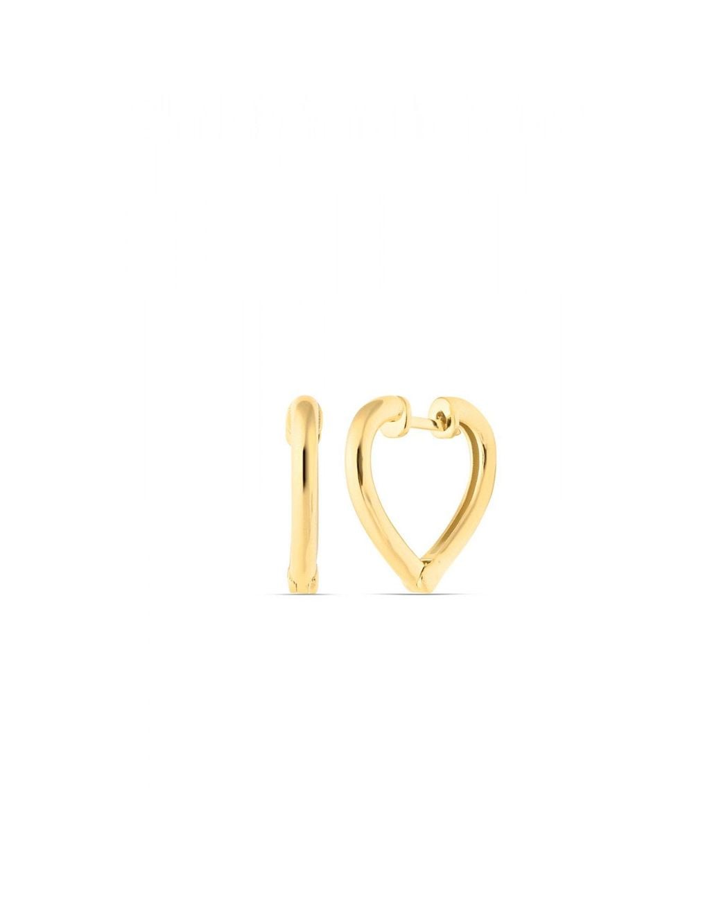 Spero London Metallic Sterling Heart Hoop Earring