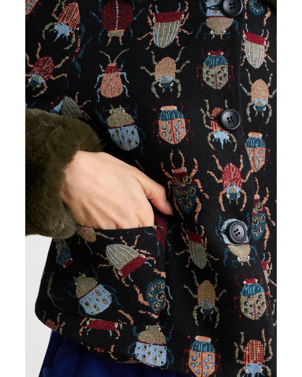 Louche Black Kent Beetlejuice Cropped Jacket