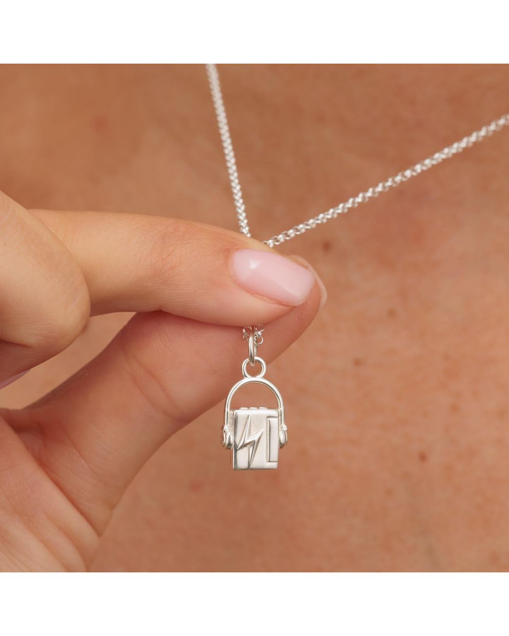Scream Pretty Metallic Walkman Charm Necklace