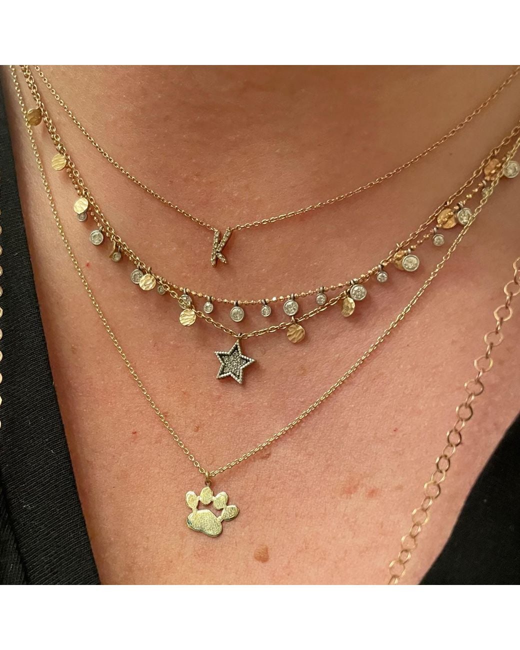 Ecce | Artisan Diamonds Metallic 14K Solid Paw Necklace