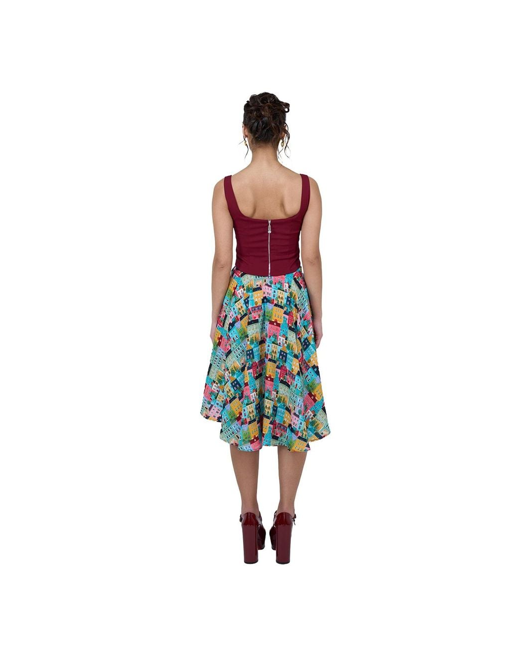 28Natelier Blue Silken Abode Skirt